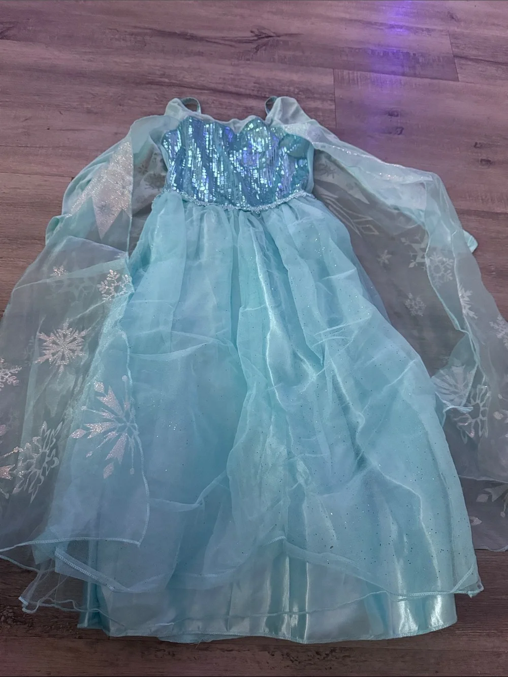 Disney Elsa Sparkle Aqua Blue Princess Costume Dress